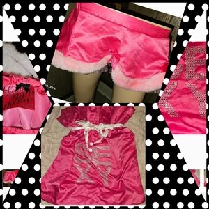 Victoria's Secret Pink Santa Skirt & Huge Santa Bag 2 Items